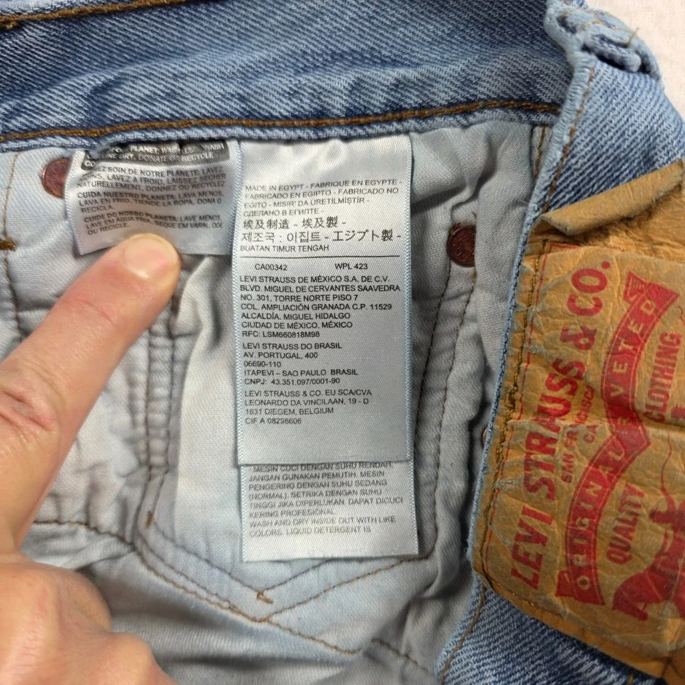 Levi's 501 Original Fit Jeans Mens 35x34 34x32 Actual Blue Button Fly 00501-0193